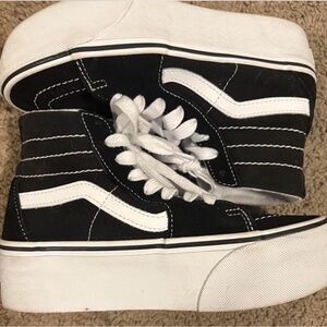 Vans Black and White Platform High-Tops